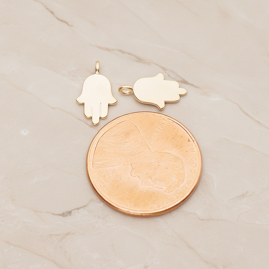 Small Hand Pendant, 2 Pc on warm marble background (PD.1808)