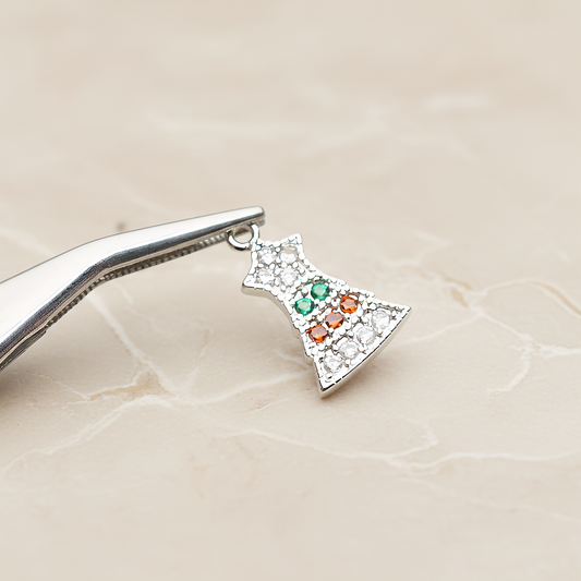 Christmas Tree Ver.3 Pendant, 2 Pc on warm marble background (PD.1949)