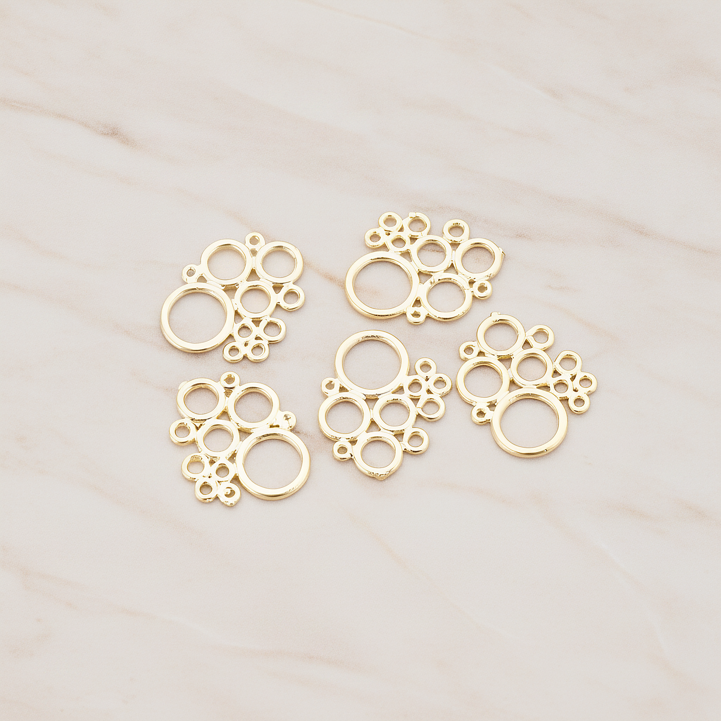 Bubble Pendant, 2 Pc on warm marble background (PD.490)
