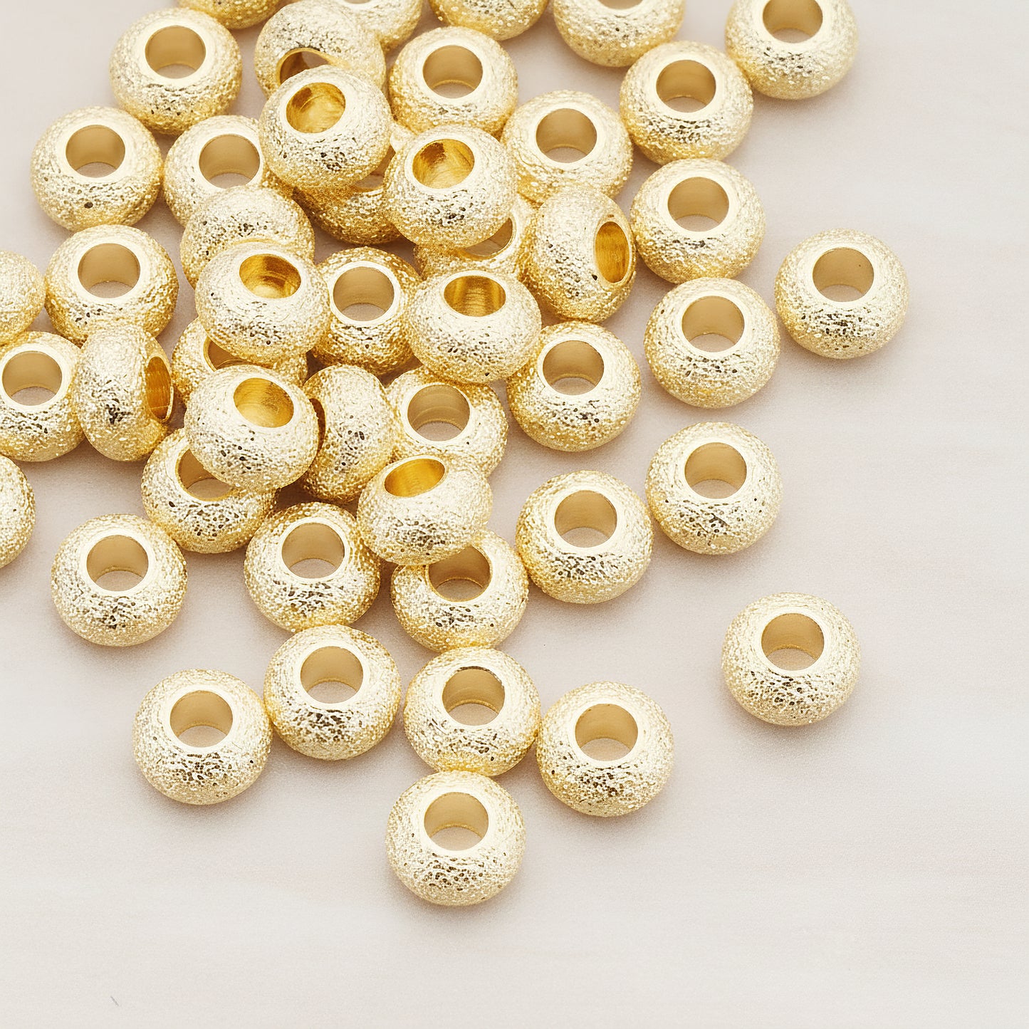 Texture Sanded Round Metal Bead, 8 Pc (BD.002)