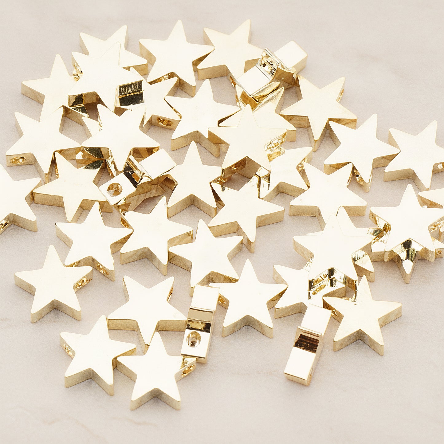Sharpin Star Metal Bead, 6 Pc (BD.923-02)