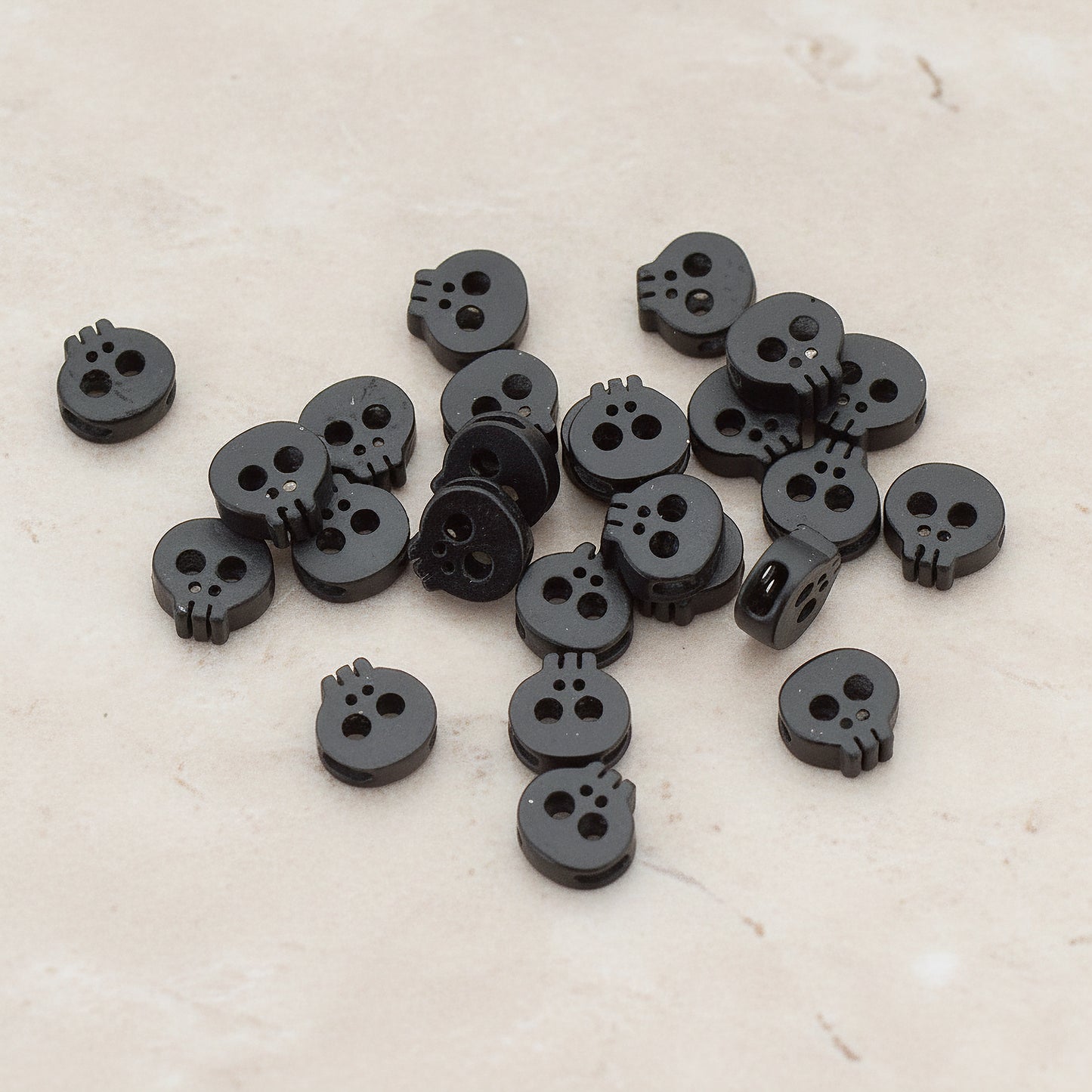 Tiny Skull Metal Bead, 2 Pc (BD.928)