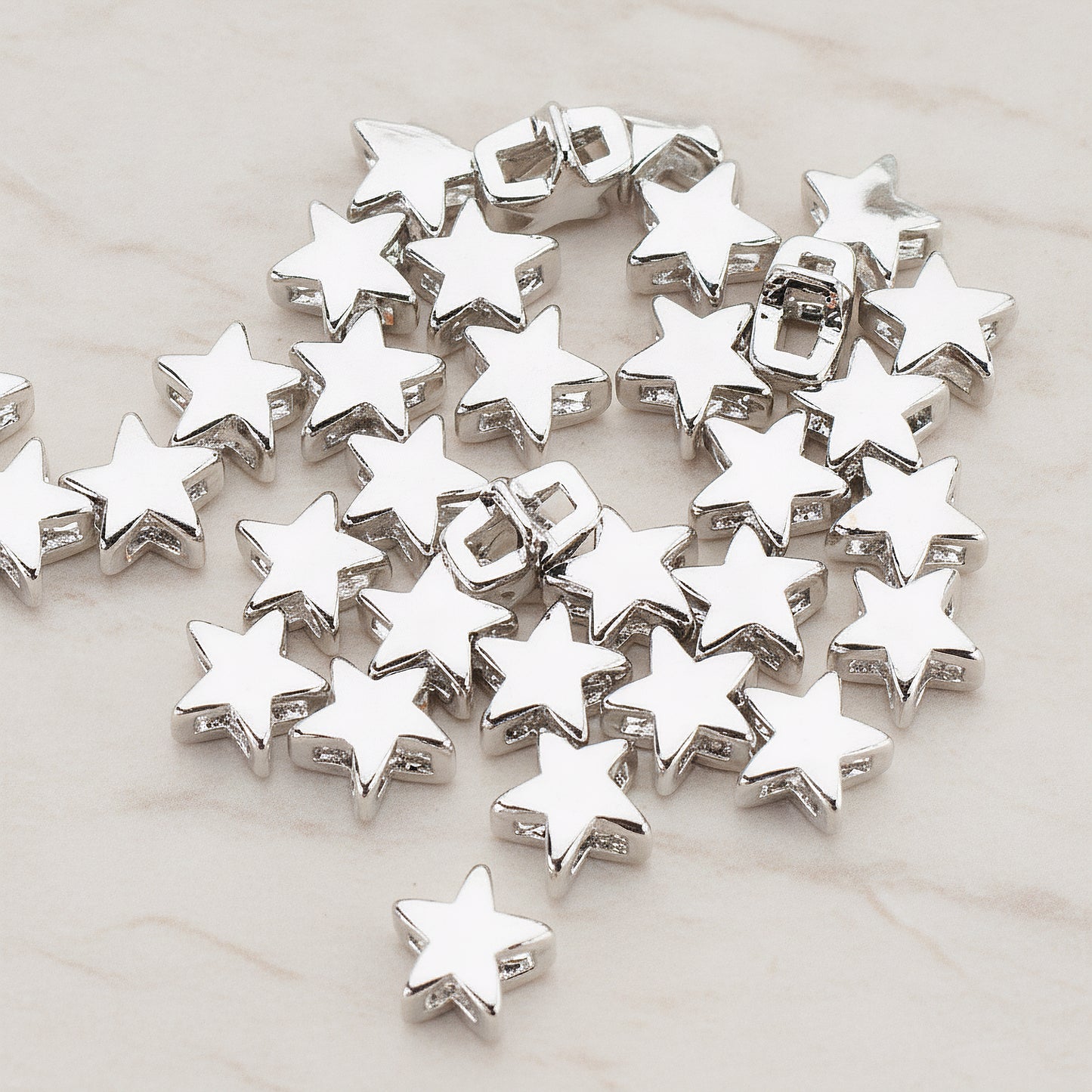 Star Metal Bead, 6 Pc (BD.938)