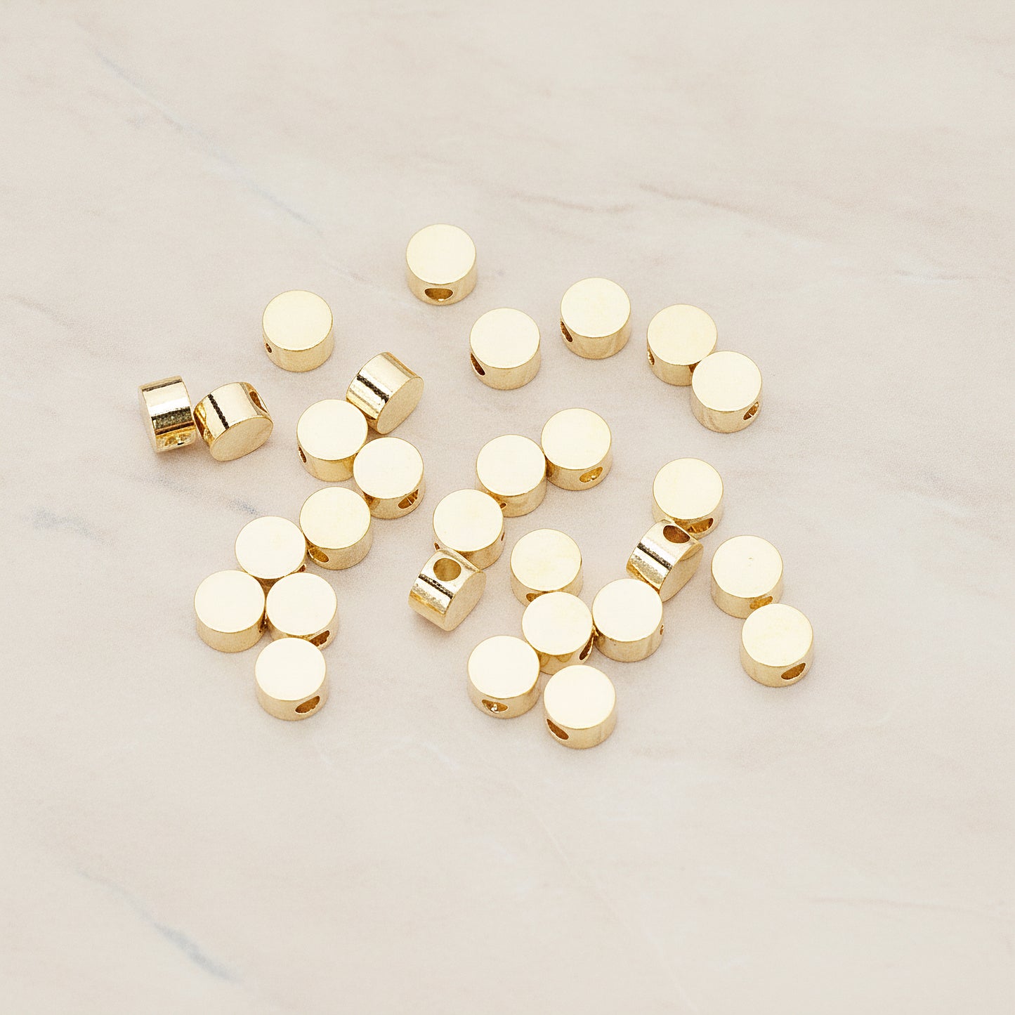 Sharpin Round Metal Bead, 6 Pc (BD.943-01)