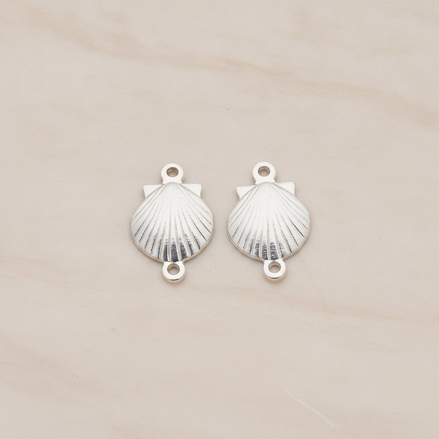 Scallop Seashell Connector, 2Pc (CN.131)
