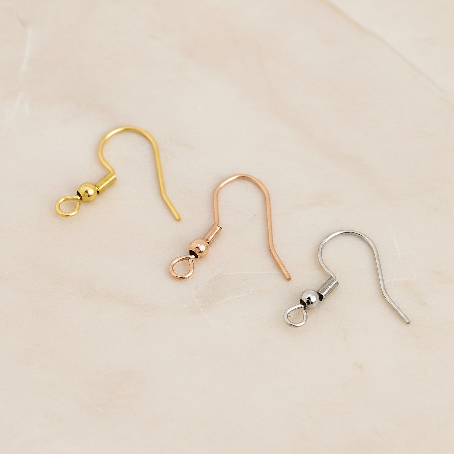 Fishing Hook Surgical Steel Earwire, 4Pc - detail view 1 (SG.177)