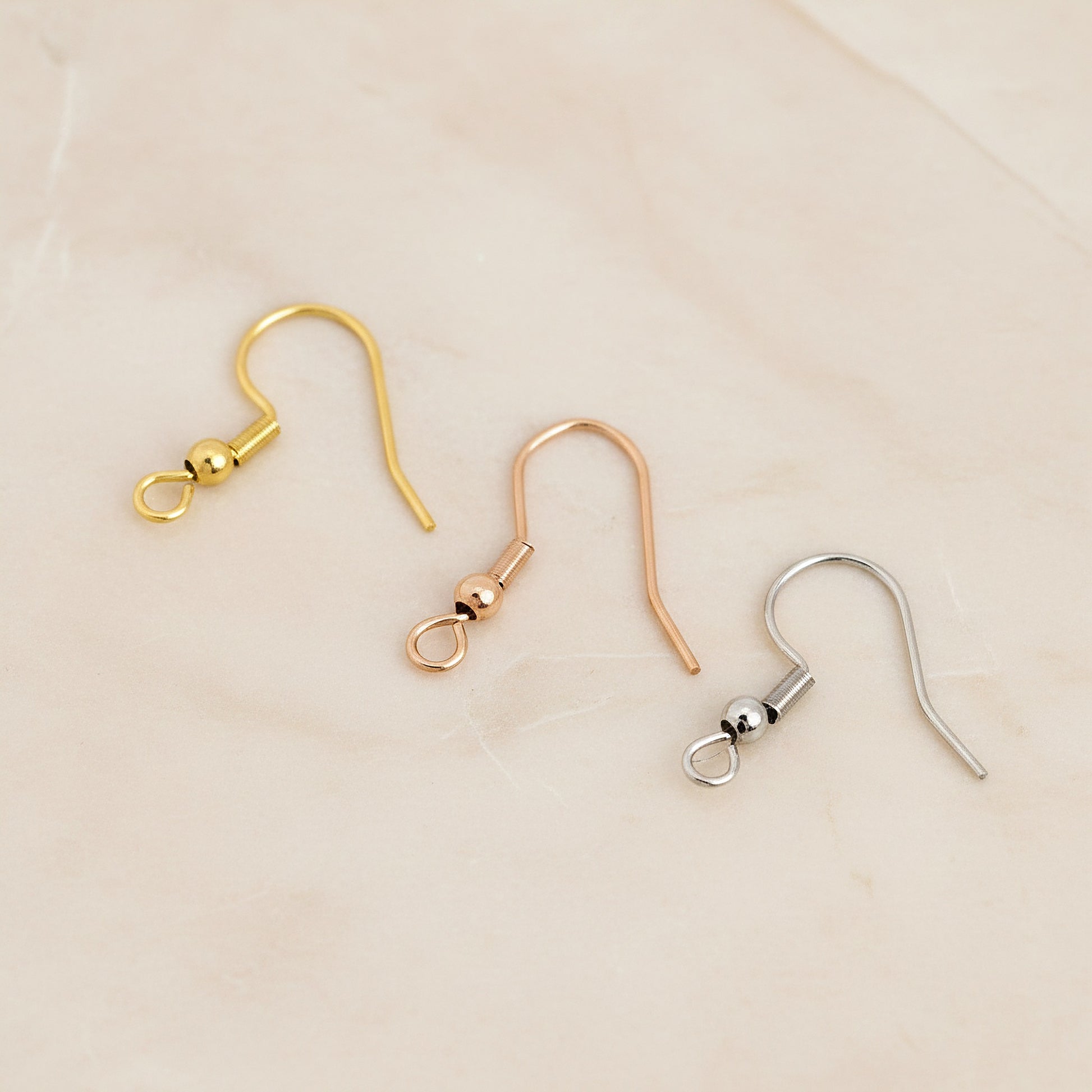 Fishing Hook Surgical Steel Earwire, 4Pc - detail view 1 (SG.177)
