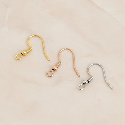 Fishing Hook Surgical Steel Earwire, 4Pc (SG.177)