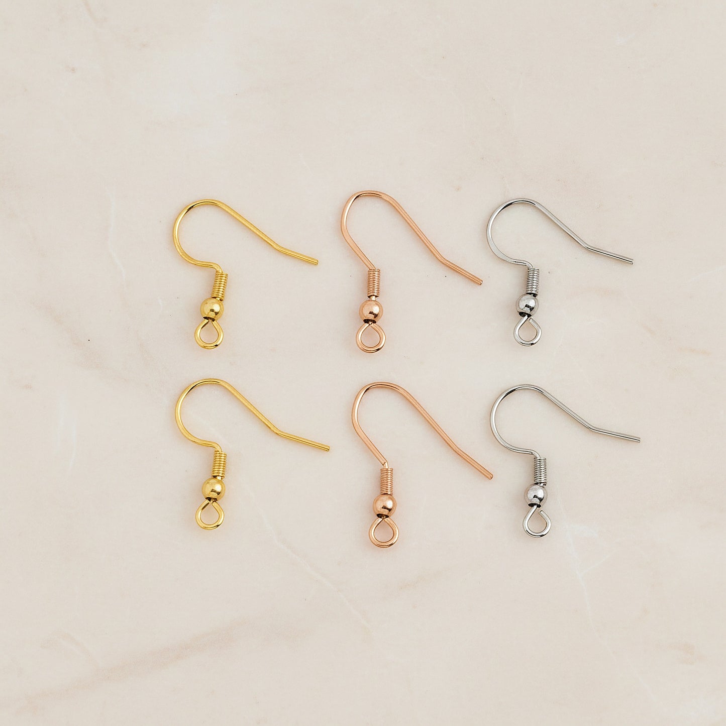 Fishing Hook Surgical Steel Earwire, 4Pc - detail view 2 (SG.177)