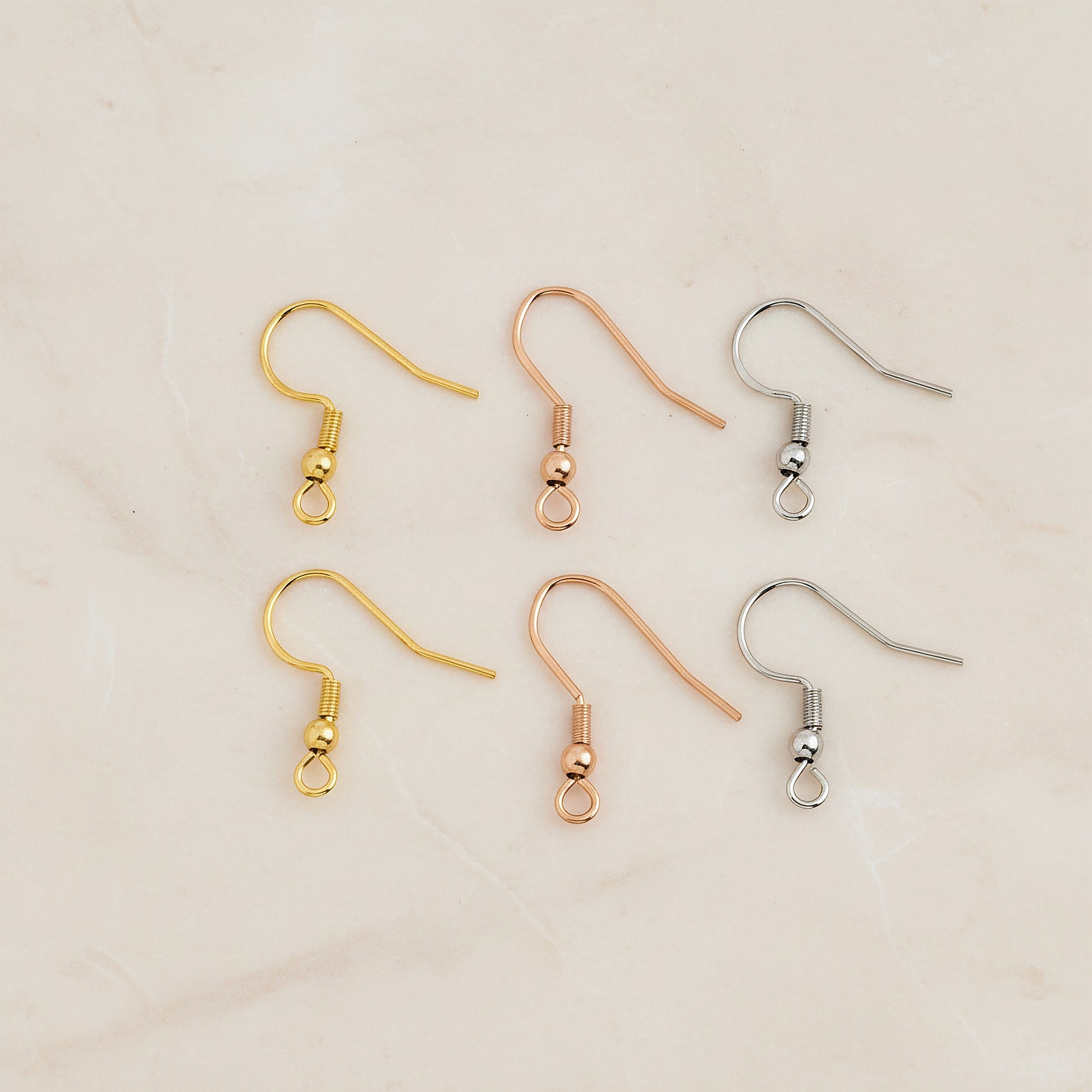 Fishing Hook Surgical Steel Earwire, 4Pc - detail view 2 (SG.177)