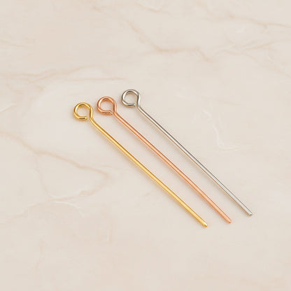 Surgical Steel 0.5 x 30 mm Eyepin, 10pc - detail view 1 (SG.236)