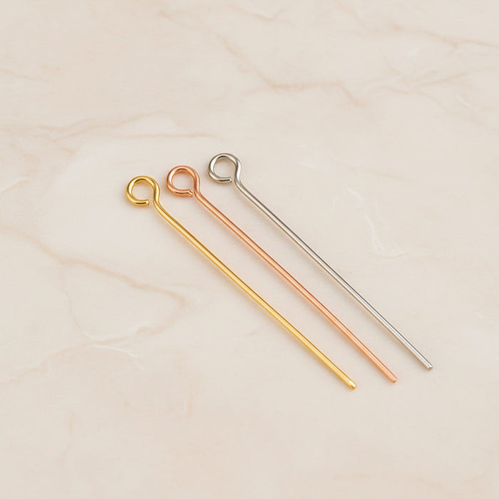 Surgical Steel 0.5 x 30 mm Eyepin, 10pc - detail view 1 (SG.236)