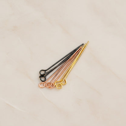 Surgical Steel 0.5 x 30 mm Eyepin, 10pc - detail view 2 (SG.236)