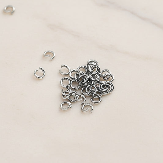 Round Surgical Steel 3.5mm Jump Ring, about 100pc (SG.239)