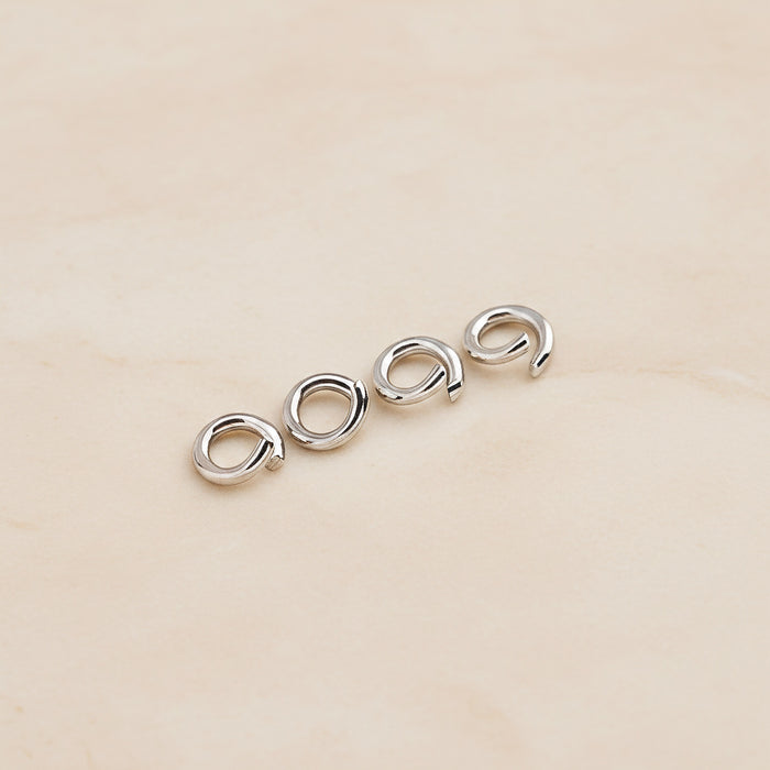 Round Surgical Steel 6mm Jump Ring, about 25pc - detail view 2 (SG.241)
