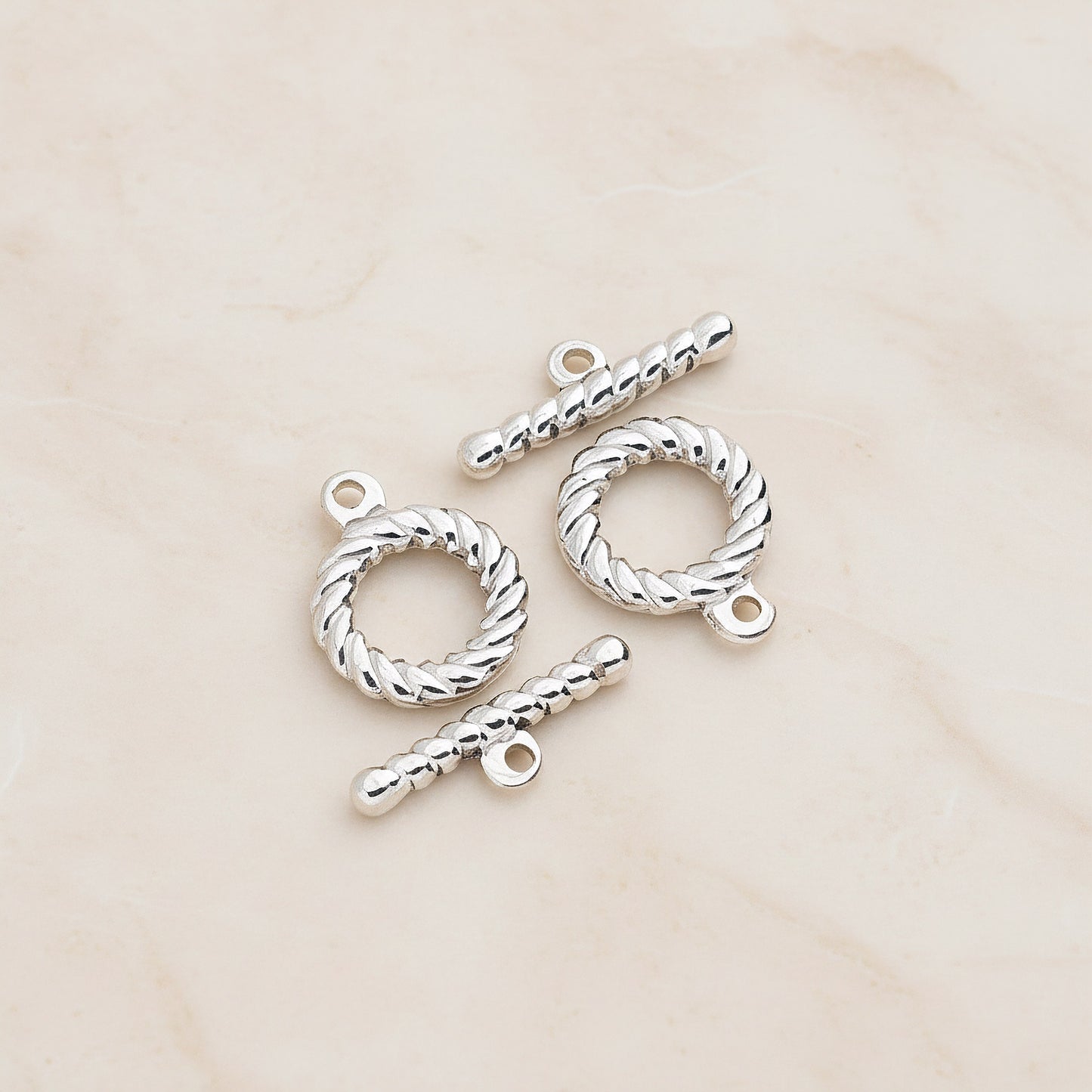 Rope Surgical Steel Toggle and Bar Clasp, 1 Set (SG.253)