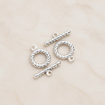 Rope Surgical Steel Toggle and Bar Clasp, 1 Set (SG.253)