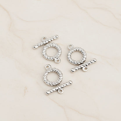 Rope Surgical Steel Toggle and Bar Clasp, 1 Set (SG.253)