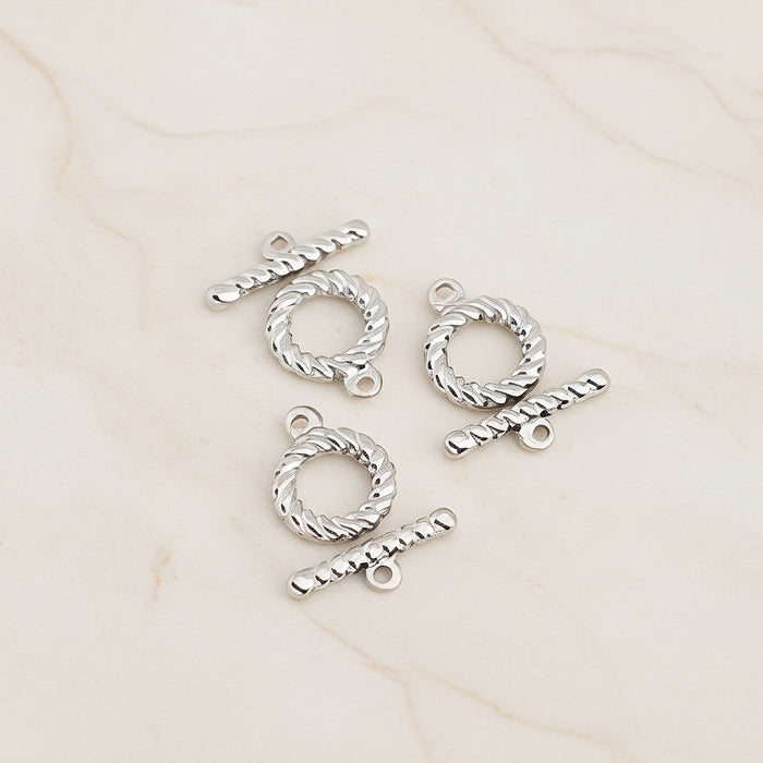 Rope Surgical Steel Toggle and Bar Clasp, 1 Set (SG.253)