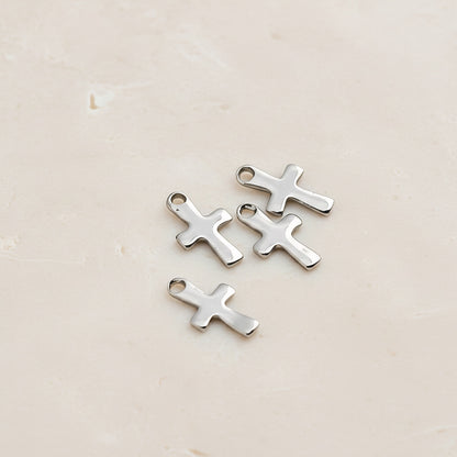 Cross Surgical Steel Charm, 4 Pc - detail view 2 (SG.260)
