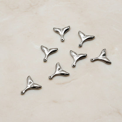 Whale Tail Surgical Steel Pendant, 1 pc - detail view 3 (SG.596)