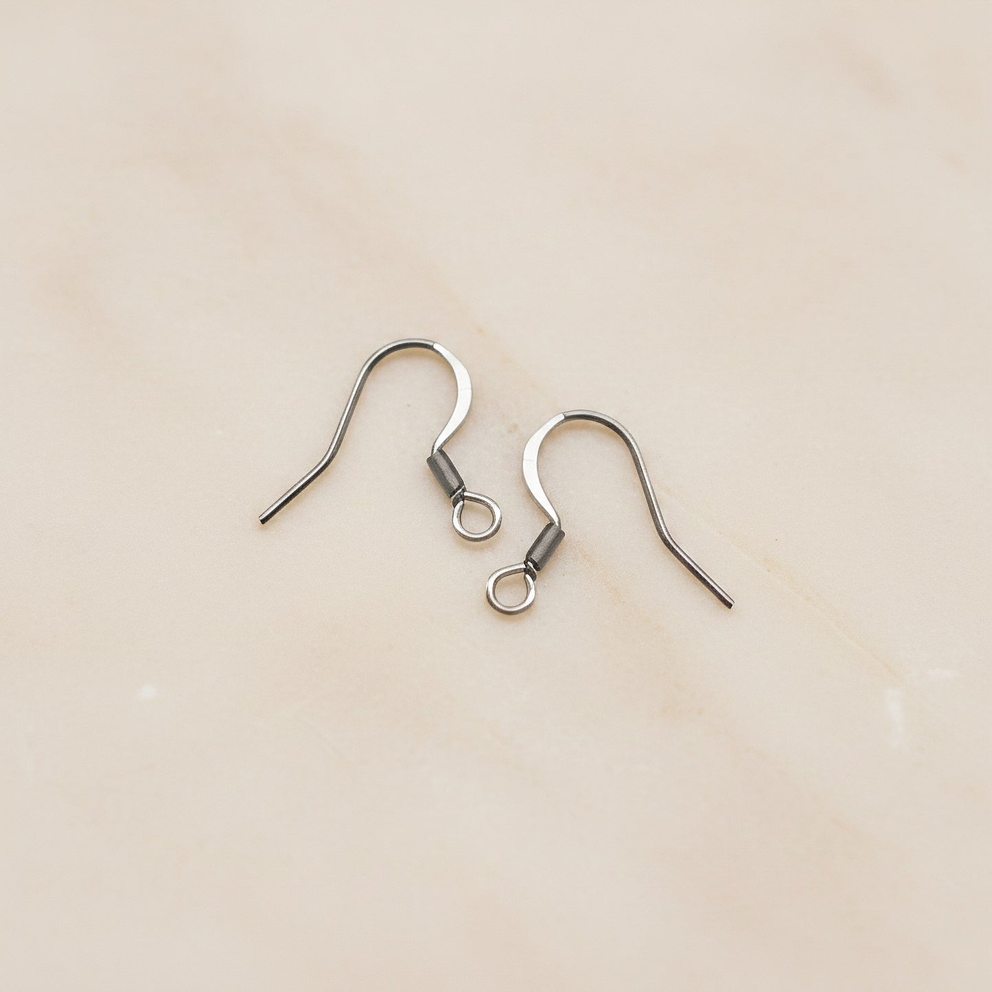 Spring Coil Fish Hook Surgical Steel Ear Wire, 4 pc - detail view 1 (SG.599)