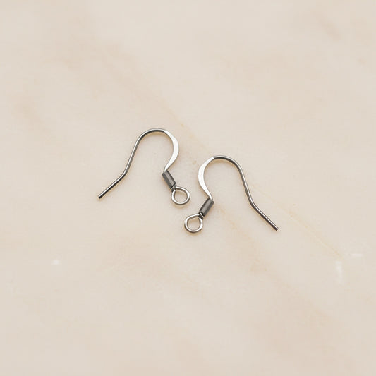 Spring Coil Fish Hook Surgical Steel Ear Wire, 4 pc (SG.599)