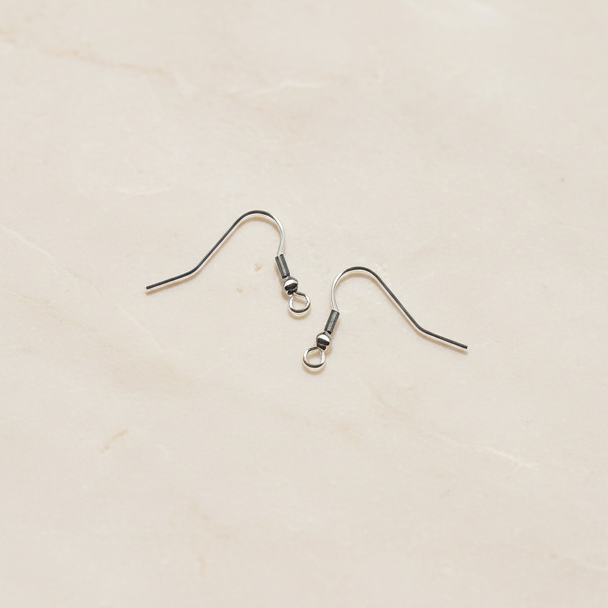 Ball Fish Hook Surgical Steel Earring Wires, 4 pc - detail view 1 (SG.605)
