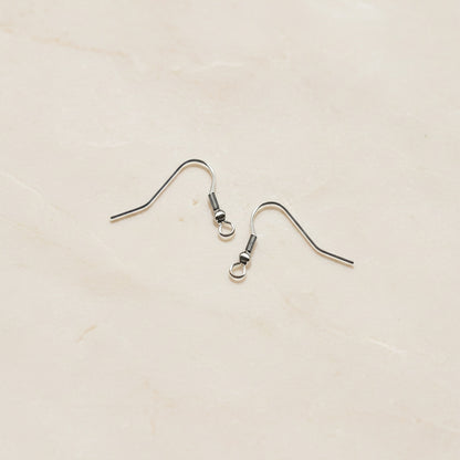Ball Fish Hook Surgical Steel Earring Wires, 4 pc - detail view 1 (SG.605)