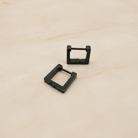 Square Surgical Steel One-Touch Earring Finding, 2 pc (SG.607)