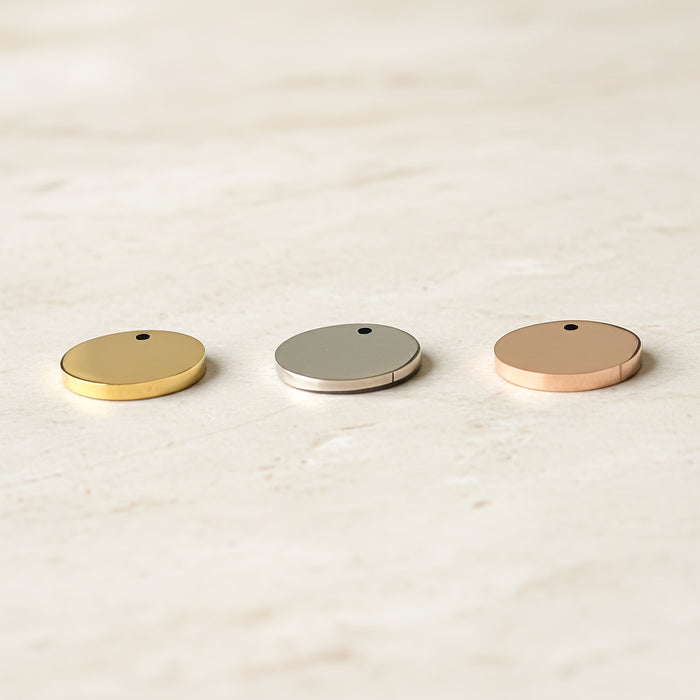 Round Surgical Steel 10mm Disc Pendant, 1 pc - detail view 3 (SG.507)