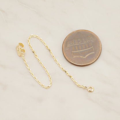 Chain with Butterfly Earnut and End Loop, 2 Pc (BA.287)