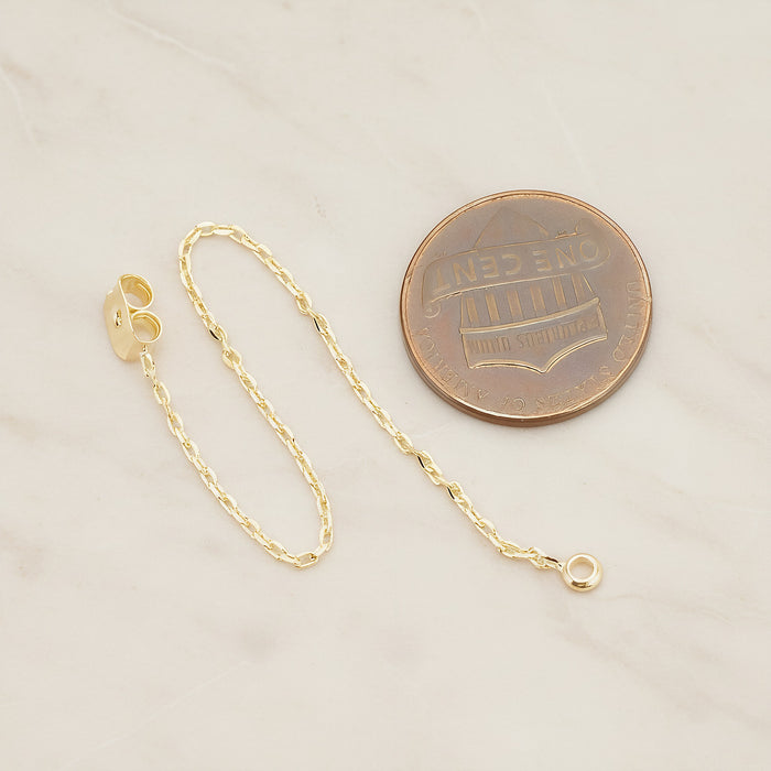 Chain with Butterfly Earnut and End Loop, 2 Pc (BA.287)