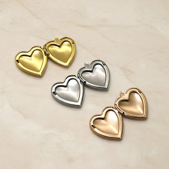Heart Surgical Steel Locket Pendant, 1 pc - detail view 4 (SG.554)