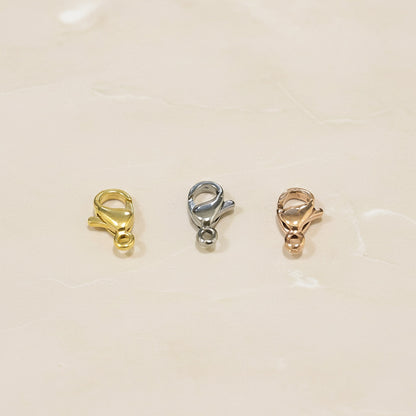 Lobster Surgical Steel 9mm Clasp, 4 pc (SG.564)