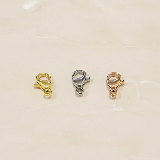 Lobster Surgical Steel 9mm Clasp, 4 pc (SG.564)