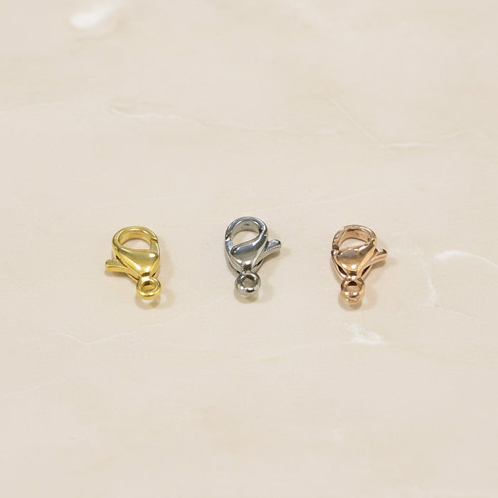 Lobster Surgical Steel 9mm Clasp, 4 pc (SG.564)