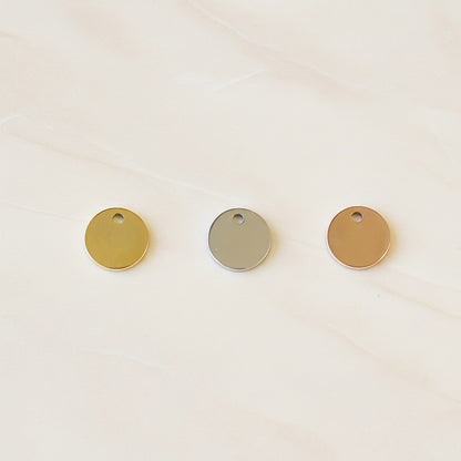 Round Surgical Steel 8mm Pendant, 1 pc - detail view 1 (SG.508)