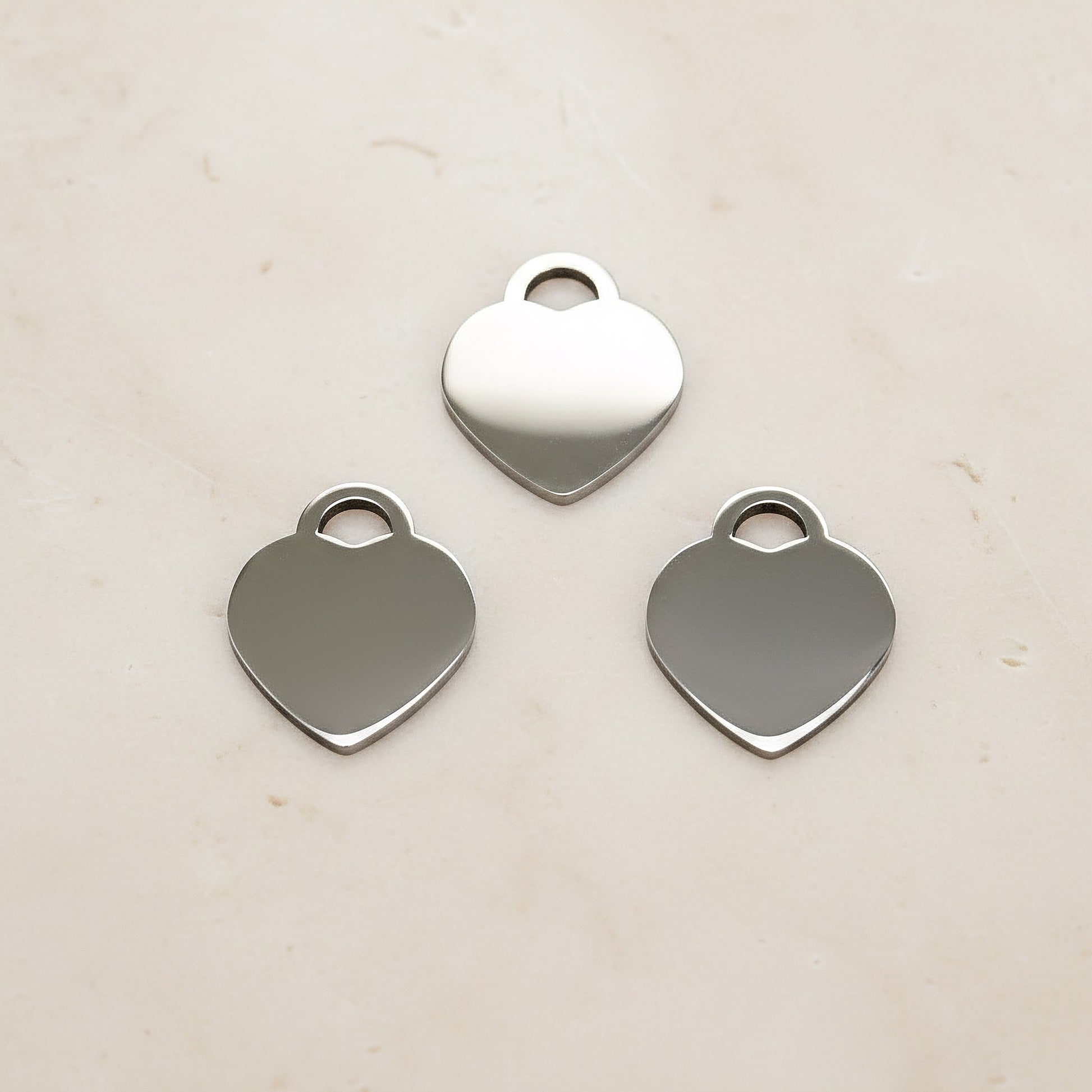Heart Surgical Steel Pendant, 1 pc - detail view 1 (SG.534)