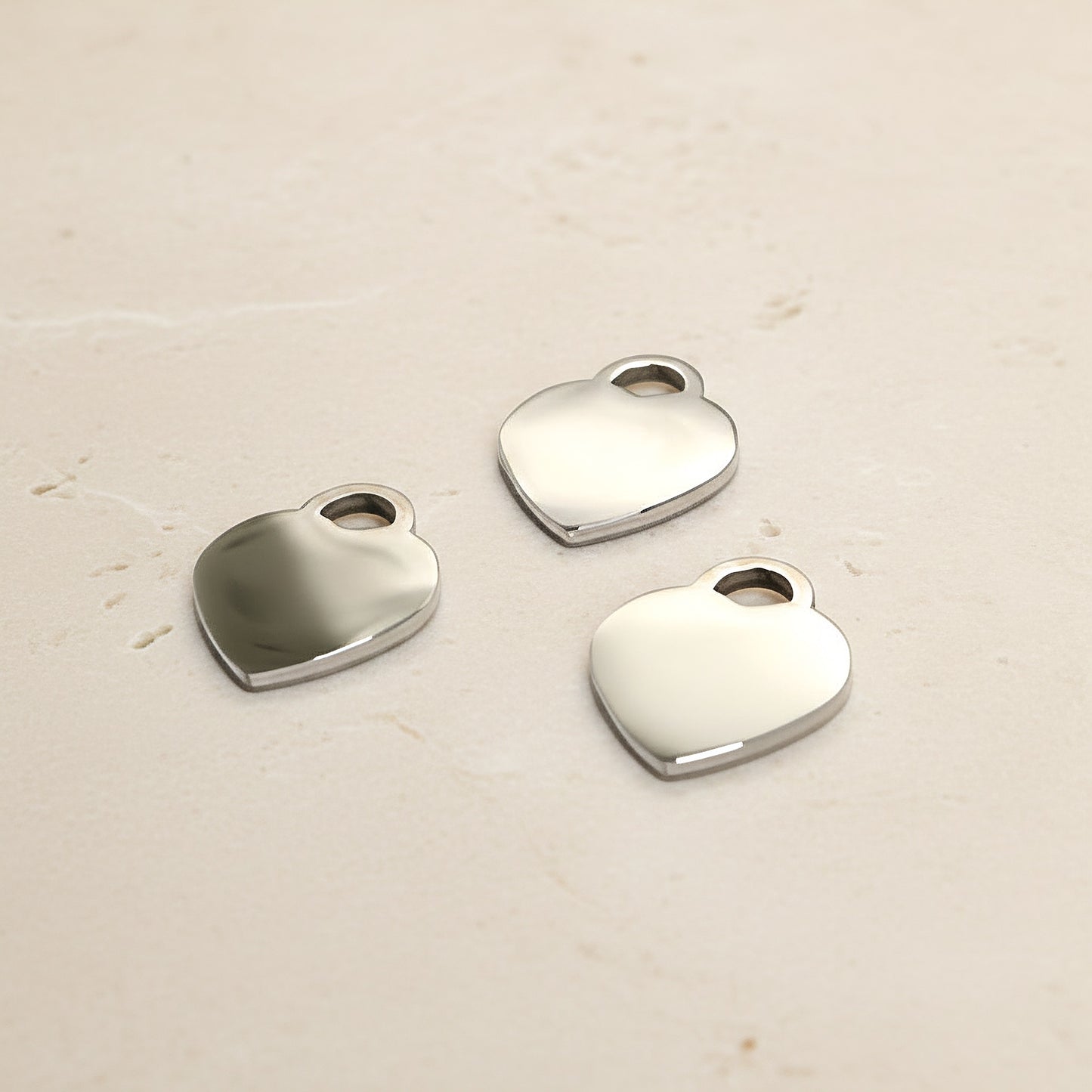 Heart Surgical Steel Pendant, 1 pc - detail view 2 (SG.534)