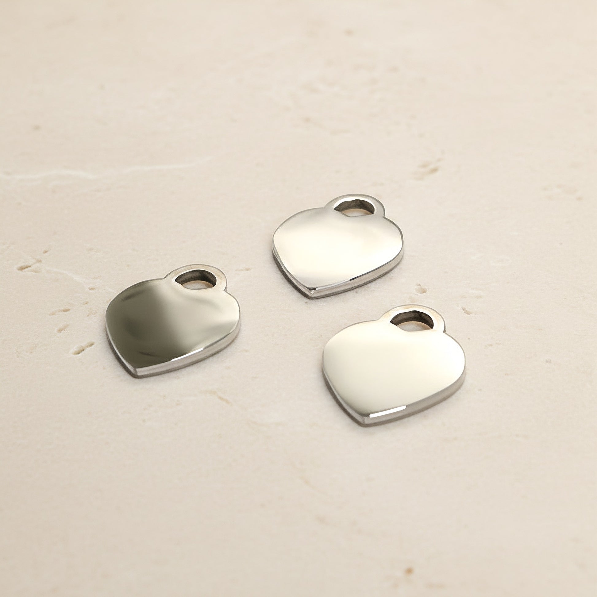 Heart Surgical Steel Pendant, 1 pc - detail view 2 (SG.534)