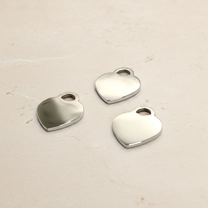 Heart Surgical Steel Pendant, 1 pc - detail view 2 (SG.534)