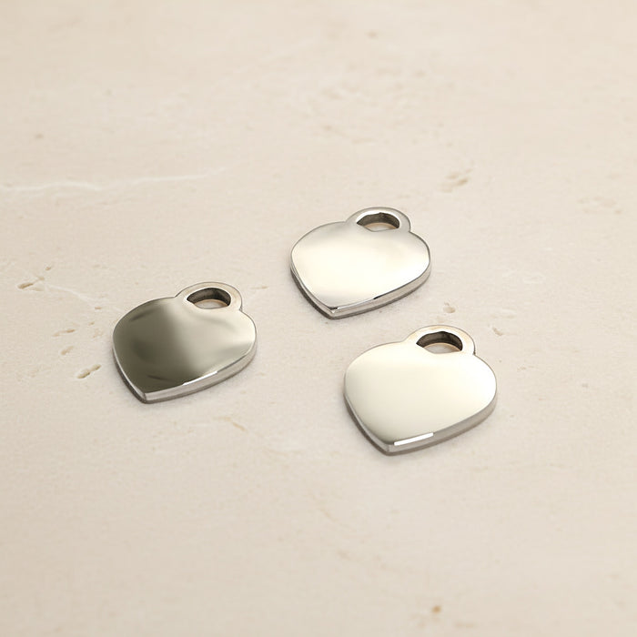 Heart Surgical Steel Pendant, 1 pc - detail view 2 (SG.534)