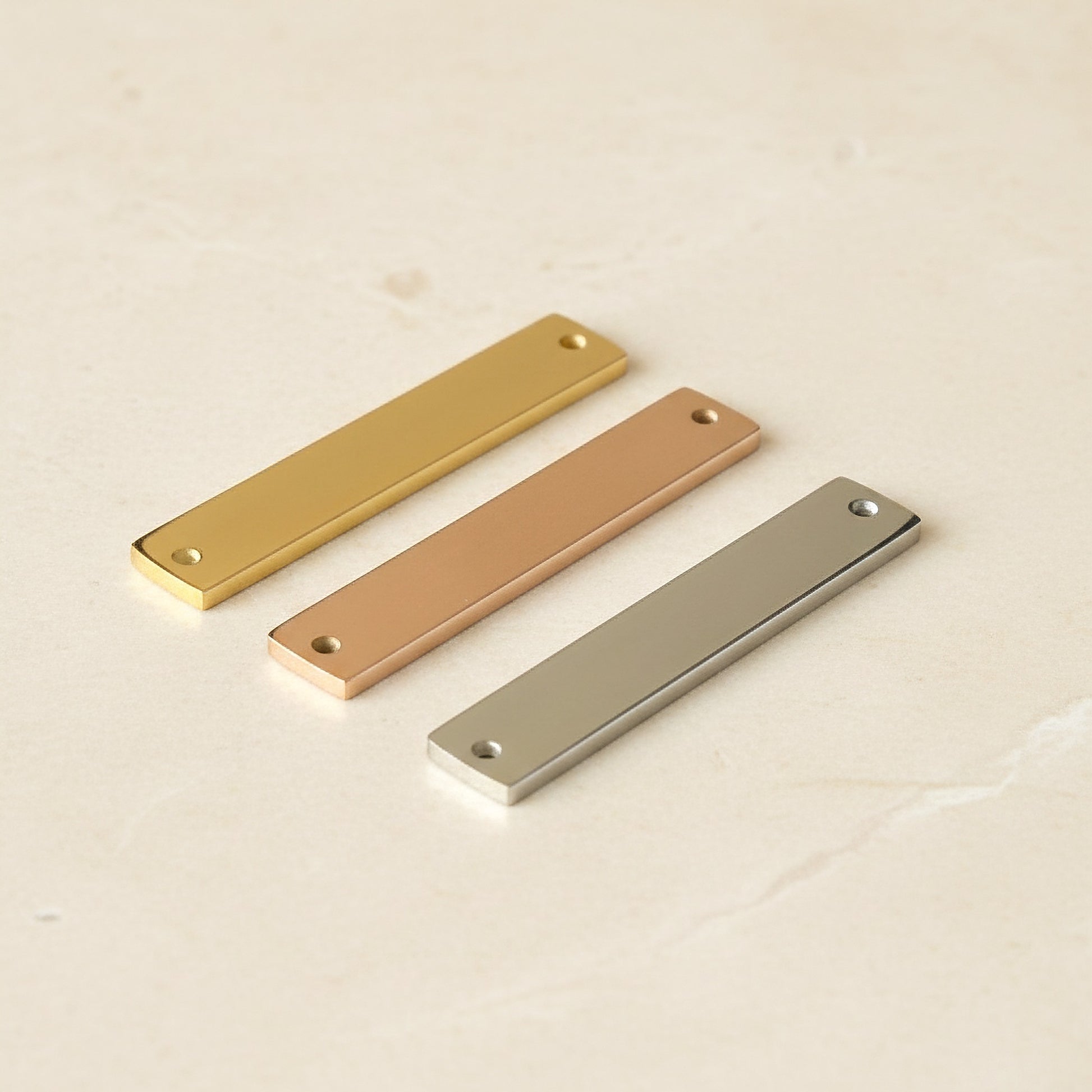 Rectangle Bar Surgical Steel Two-Ring Connector, 1 pc - detail view 2 (SG.553)