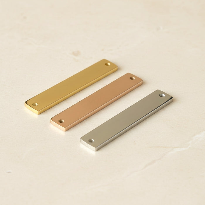 Rectangle Bar Surgical Steel Two-Ring Connector, 1 pc - detail view 2 (SG.553)