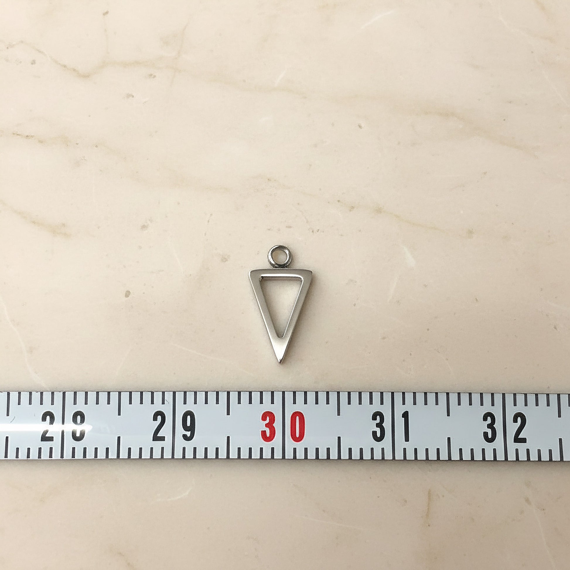 Triangle Surgical Steel 6x9mm Pendant, 2 Pc (SG.047)