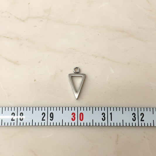 Triangle Surgical Steel 6x9mm Pendant, 2 Pc (SG.047)