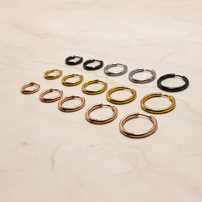 Hoop Surgical Steel One-touch Earring Finding, 2 pc - detail view 2 (SG.593)