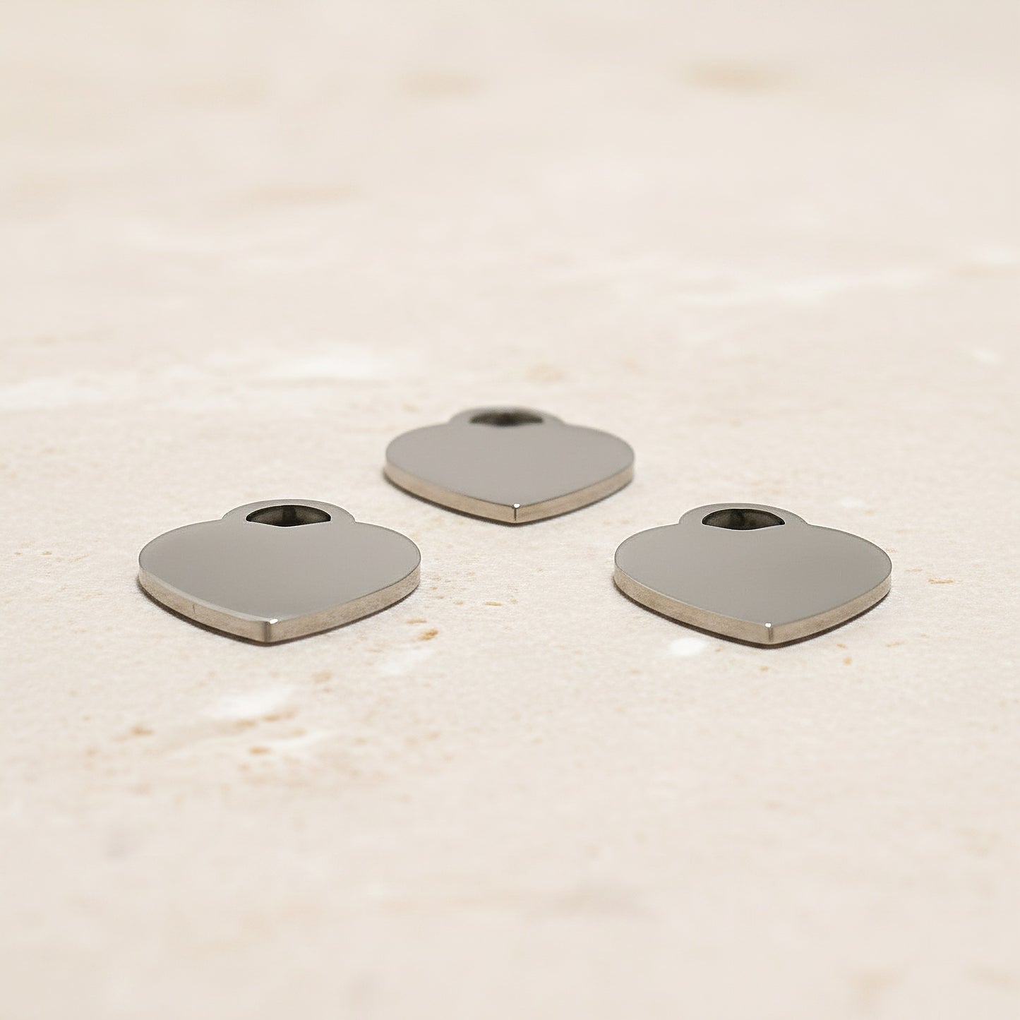 Heart Surgical Steel Pendant, 1 pc - detail view 3 (SG.534)