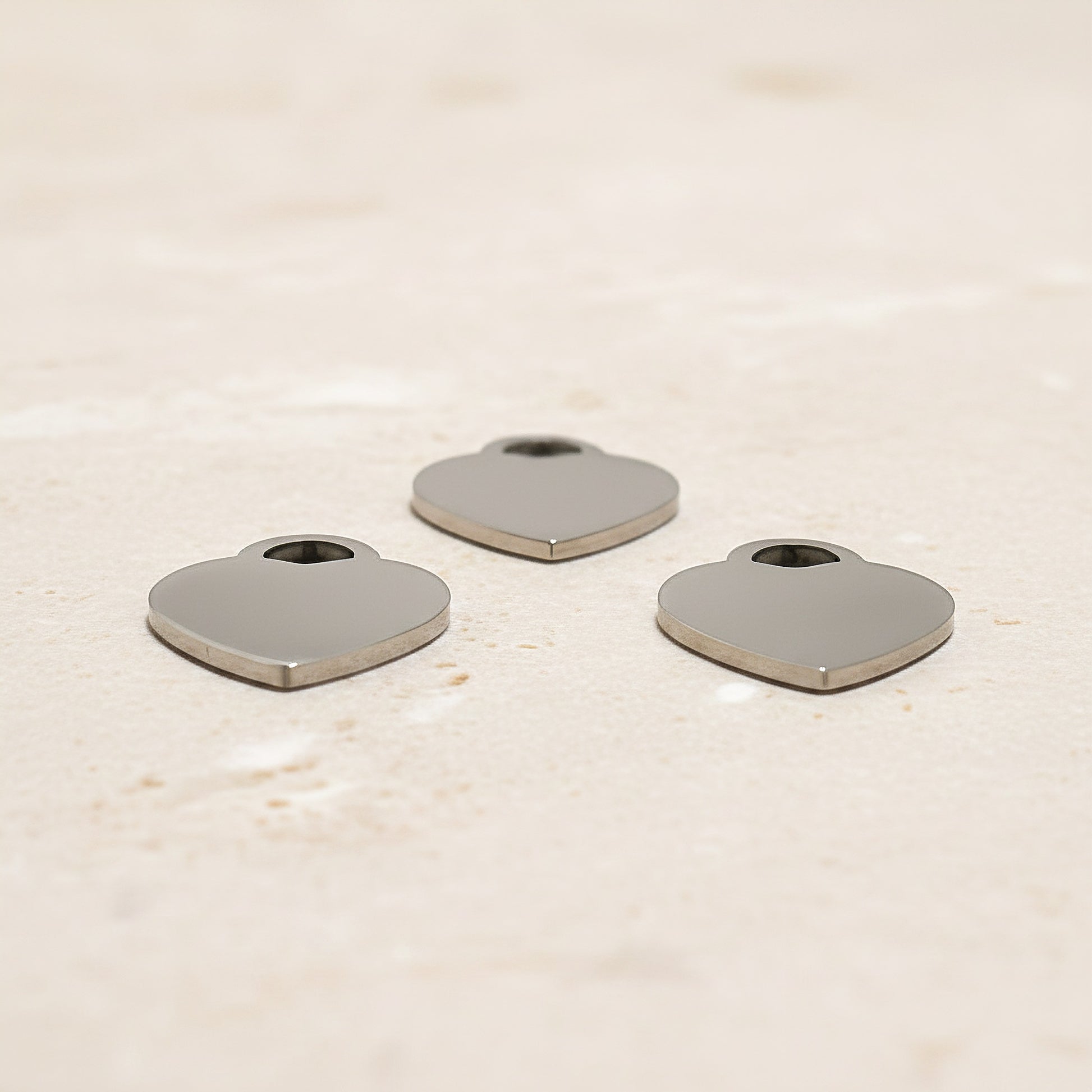 Heart Surgical Steel Pendant, 1 pc - detail view 3 (SG.534)